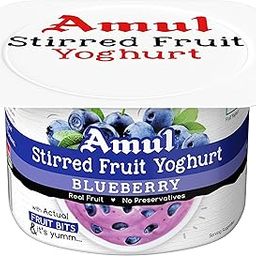 Amul Stirred Fruit Yoghurt Blueberry, 100g-30