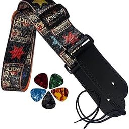 IMAGINEA Guitar Strap with PU Leather Ends | Modern & Comfortable Design | Adjustable Guitar Belt for Acoustic/Bass/Electric Guitars-image-24