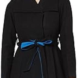 Women's Black Woolen Coat-image-18