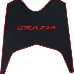 DRAXAN Grazia Scooter Footrest Mat with Anti-Slip Ground Attachers, Black with Red Trim, Premium Dust Protection-picture-32