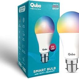 Qubo Smart Bulb from Hero Group | 9W B22 LED | Wi-Fi & BT | Compatible with Amazon Alexa & Google Assitant (16 Million Colours, 16 Preset Scenes and Warm/Neutral/White Tunable light)-16