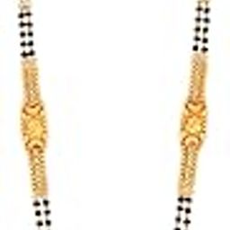 Traditional Gold Plated 26 inch Long Chain Black Beads Mangal Sutra Tali/Tanmaniya/Nallapusalu/Mangalsutra for Women-image-90