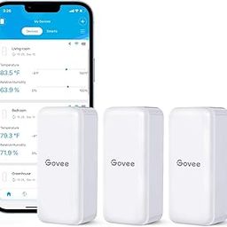 Govee Hygrometer Thermometer 3Pack H5100, Mini Bluetooth Temperature Humidity Sensor with APP Notification Alert, 2 Years Free Data Storage Export, 230 Feet Connecting Range-2