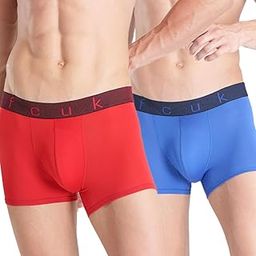 Polyamide-Elastane FLO Guston,Men's Mesh Trunks Pack of 2 Regular Fit Solid-image-2
