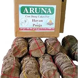 Aruna Special Cow Dung Cakes for Pooja & Havan Made of Pure Cow Dung, Holy Organic Cow Dung Cakes for All Religious Work (Set of 30,40,50,60 pcs) (50)-image-29