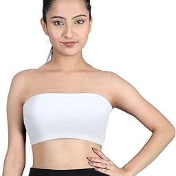 DChica Tube Bra for Girls, Cotton Non-Padded Full Coverage Beginners Non-Wired Girls T-Shirt Gym Bra, (Pack of 1) Solid Stylish Without Strap Training Bra for Teenagers-image-49