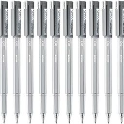 Hauser Germany Xo Jumbo 0.6 Mm Gel Pen|Quick Dry Ink With Long Writing Jumbo Refill|Transparent Body With Low-Viscosity Ink System,Smooth,Sturdy & Refillable Pen|Black Ink,Pack Of 10 Pens-image-8