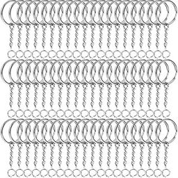 Muzztech 25mm Open Jump Ring Connector Key Case (Silver) Used for Organize Your Keys, Purse Making Paracord Keychains and Also Used for DIY Crafts (Pack of 60)-image-14