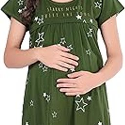 Women's Cotton Printed Maternity Feeding Nighty-image-99