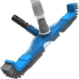 Swimming Pool Vacuum Head Brush, Floor, Wall, Tiles, Steps & Corner Cleaning Brush, 2-in-1 Design with Swivel Hose Connection, Nylon Bristles for Inground and Above-Ground Pools (20 Inch)-49
