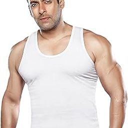 Men's Seleveless Cotton Vest Pack of 10 ( Sizes :95 cm) White-image-60
