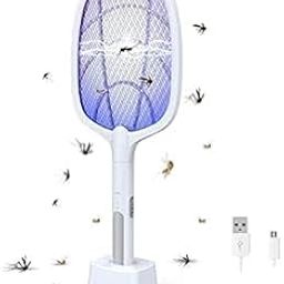 Horbac Mosquito Bat with UV Light Lamp Five Nights Mosquito Killer Autokill 2 in 1 Mosquito Racket 1200mAh Lithium ion Rechargeable Battery Handheld Electric Fly-05..-19
