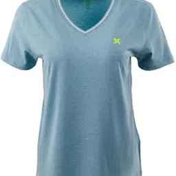 lavos Women V Neck Half Sleeves T-Shirt - Anti Microbial Bamboo Cotton Long Activewear Tops/Tshirts for Ladies | Gym, Yoga, Sports, Regular Workout Casual Tees for Womens & Girls-picture-7