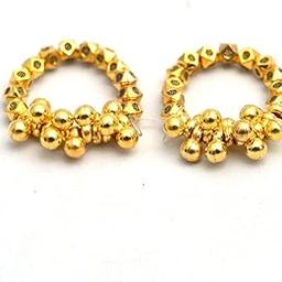 Plated Bridal Jewellery of Traditional Ethnic Adjustable Toe Rings for Girls and Women-image-12