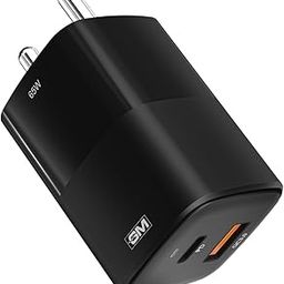 G+ 65CA Adapter Wall Charger with Type C and USB A Dual-port Fast Charging Adaptor|All-in-1 Charger with GAN Technology and QC 3.0 Compatible with Apple Phones Android Phones Macbook and Other Devices-image-9