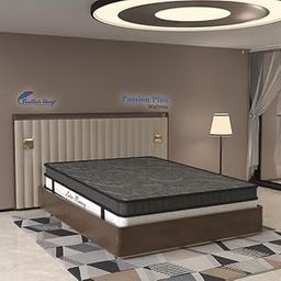 Feather Sleep Latex Mattress | 5 Inch 4 Layered Single Size Mattresses | Orthopedic Visco Memory Body Sense Foam Base with Cooling Effect & High GSM Knitted Fabric Gadda | Grey, 78x36x5 Inches-image-8