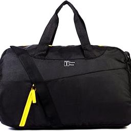 Travel Duffle Bag, Waterproof Weekender Bag, Travel Essentials Sport Gym Bag for Men for Men and Women Color Black Yellow Zip Size Medium,-image-42