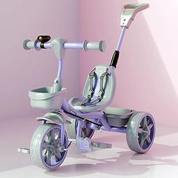 Lifelong Trike Cycle for Kids 2-5 Years - Bike with 3 EVA Wheels, Bell & Basket -Durable Tricycle with Parental Control 30kg Capacity,Lavender Grey-image-14