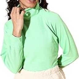 Mint Green Rib Turtle Neck Raglan Sweat Top-image-47