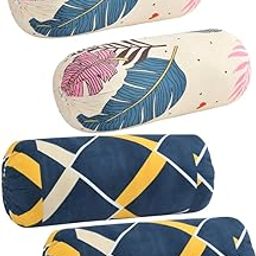 Tessile India Printed Cotton Bolster Covers, 16x32 Inches, Pack of 4 (Combo 2)-image-51