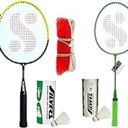 Silver's Kids SIL-JB190 Combo-5 Aluminum Badminton Set (2 Racquets and 3 Shuttle, White) & Silver's Kids SIL-Pedal Combo-6 Aluminum Badminton Set-12
