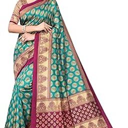 Womens Jacquard Standard Length Saree-image-55