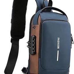 Multifunctional Sling Bag For Men & Women With USB Charging Port, Waterproof, Anti-theft Lock, 32x21x9 cm-image-13