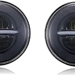 AUTO MT 2PC SET 7INCH minus headlight car projector lamp bulb Headlamp 90W LED HEADLIGHT 12V-80V, 7INCH Headlight FOR MAHINDRA Thar 2020 Jeep MARUTI GYPSY KING-2 Pieces With Clear Vision-6