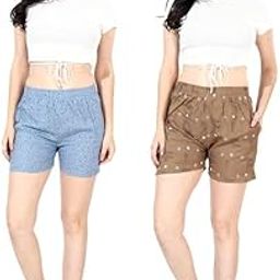 Girls Shorts Combo | Soft Premium Rayon Nightwear Set for Women & Girls | Comfortable Sleepwear Shorts for Home & Lounge-image-83