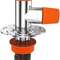 MERISHOPP® Sewer Hose Fitting with Pipe Connector Practical for Apartment Hotel Kitchen Silver|Home & Garden | Major Appliances | Washers & Dryers |1x Floor Drain Cover with 2 Pipe Connector-image-5