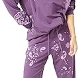 Co-ords Set for Womens Bohemian Printed Cotton Track Suit of Sweetshirt and Joggers Set 9422-image-74