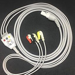 Biometric Cables 3 Lead ECG Cable Compatible with L&T(Lunar 7 Pin,12PIN)- Minimon,Micromon, S/L, Planet, Galaxy, Star plus, Star 50N,Stellar P,(7 PIN)-Micromon-N, Stellar, Lunar, Star-7Pin Clip Type.-picture-21