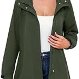 Women’s Long Waterproof Raincoat Detachable Hood Full Zip Button Casual Winter Jacket-image-31