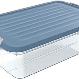 HOMIES, Secure 30 Litre Multipurpose Storage Box with Lid and Handles for Clothes, Toys, Household Items, Kitchen, and Stationery, Random color. (30 L)-image-9