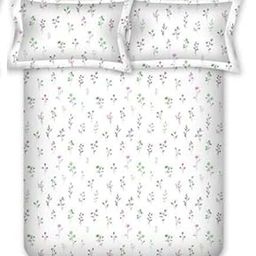 Bombay Dyeing King Size Cotton Bedsheet, 164 TC, Size:274 x 274 cm, Floral Print, Green 3-image-76