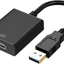 ikis USB to HDMI Adapter 1080P Video Audio Converter USB A to HDMI Adapter Multiple for Desktop PC TV Compatible with Windows 7/8/8.1/10-22