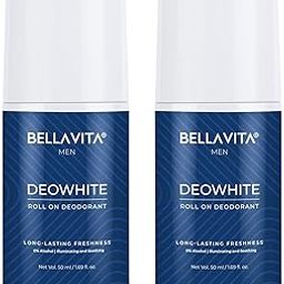 BELLAVITA Deo White Natural Underarm Roll On Deodorant for Men |Control Odour|Alcohol-Free| Antiperspirant for Long Lasting Freshness, 50ml Each (Pack of 2)-31