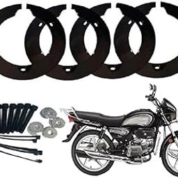 Asryd Bike Wheel Cover for 17 inch Wheel for Hero Splendor Plus & All Universal Bike 4Pcs Set (ABS Plastic) Black-image-56