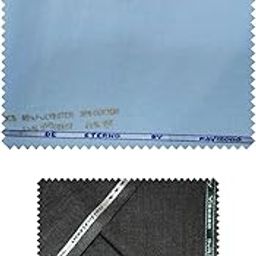 Trouser- Shirt Fabric Combo Box (Multicolour, Unstitched, All Weather Fabric) (DARK GREY PANT+LIGHT BLUE SHIRT)-image-72