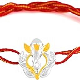 925 Sterling Silver Ganpati Silver rakhi for brother. 3-In-1 Silver rakhi/bracelet/pendant for Men and women.-10