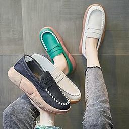 HEAVENGLOW Casual Women Shoes Comfortable Slip On Soft for Indoor Outdoor Walking Beige 38-image-60