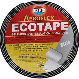ALP Nitrile Self Adhesive Insulation Foam Tape, ECOTAPE, Class O for Matel Heat, Air Conditioning, Industrial Freezers, Refrigerators (2"(W) X 3 mm(T) X 9.1 Meter(L)) -Pack of 1, Black-picture-32