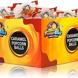 TimeOut Popcorn Balls | Caramel Flavour | No Trans-Fat | 100 gm | Goodness of Whole Grain| Non- GMO Popcorn Balls (Pack of 12)-image-41