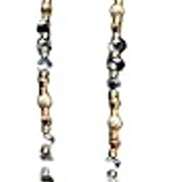 Traditional Mangalsutra Necklace with Black Beads, Gold-Plated Pendant, Red Stone Embellishments-image-35