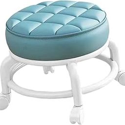 360° Rotating Low Roller Seat Stool Low Noise for Kitchen Barber Shop Office Blue | Home & Garden | Furniture | Benches & Stools-image-87
