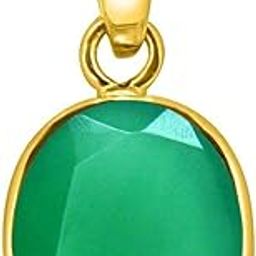 3 to 12.50 ratti Green Onyx ashthdhatu Pendant Green onex Gemstone Natural unheated untreated Certified by GLI for Unisex-11