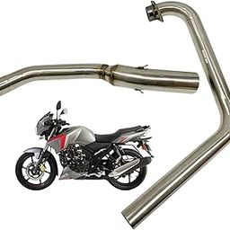 Dhe Best Bike Stainless Steel Exhaust Middle Muffler Bend Pipe Silencer Pipe Suitable for TVS Apache RTR 160-10