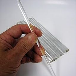 (PACK of 12) Stirring Rod/Glass Stirrer Borosilicate Glass 200mm x 6mm Both Side Round-22