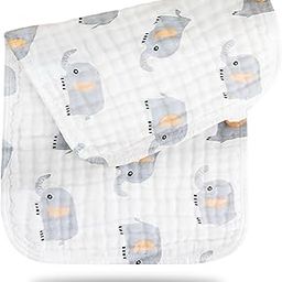 BEMBIKA Baby Burp Cloths for Boys Girls Baby Muslin Burping Cloth Unisex Baby Essentials for Newborn Infants - Grey Elephant-12