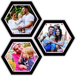 Marine Pearl Multifunctional 12 Inch Set of 3 Frameless Soft Pin Up Bulletin Notice Photo Board for Home/Office/Kids Room (Hexagonal Black)-22